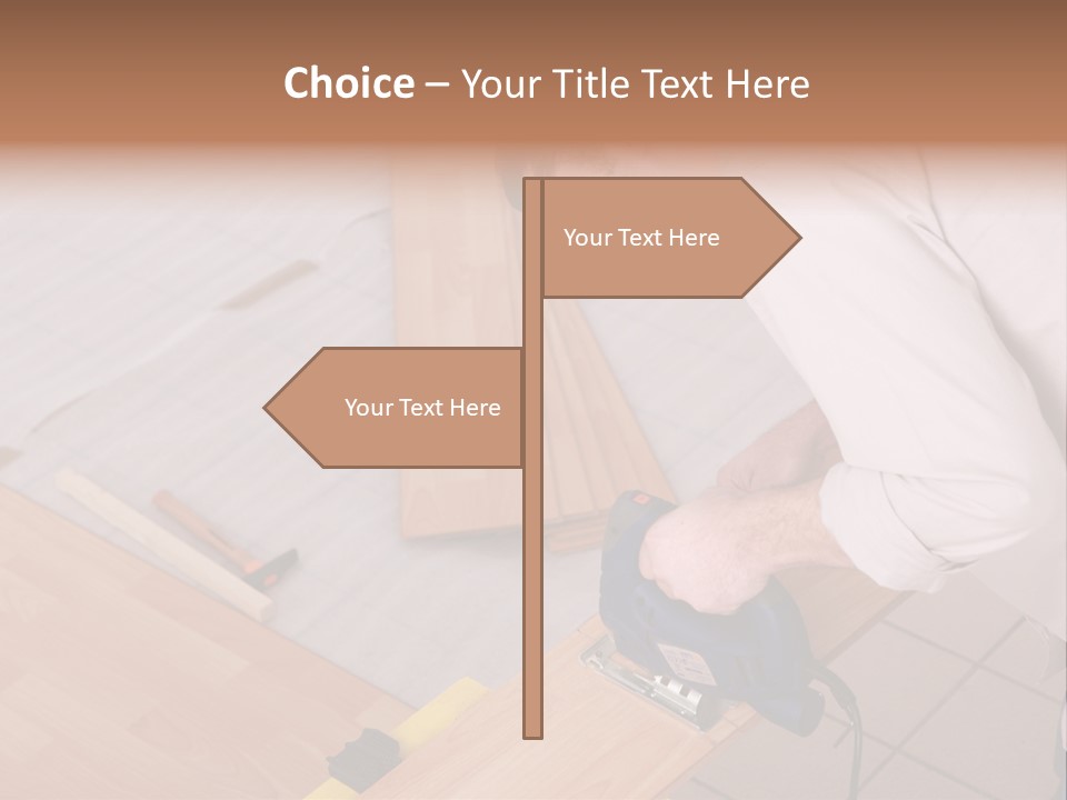Artisan Cutting Saw PowerPoint Template
