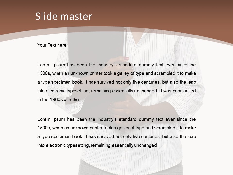 Elegant Successful Posing PowerPoint Template