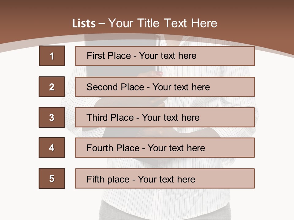 Elegant Successful Posing PowerPoint Template
