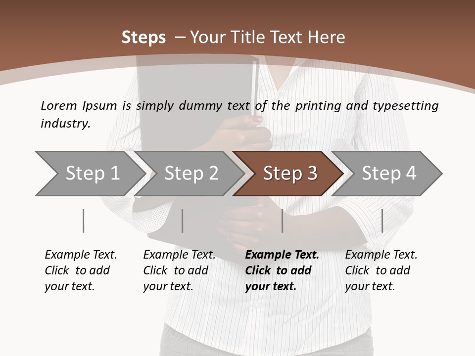 Elegant Successful Posing PowerPoint Template