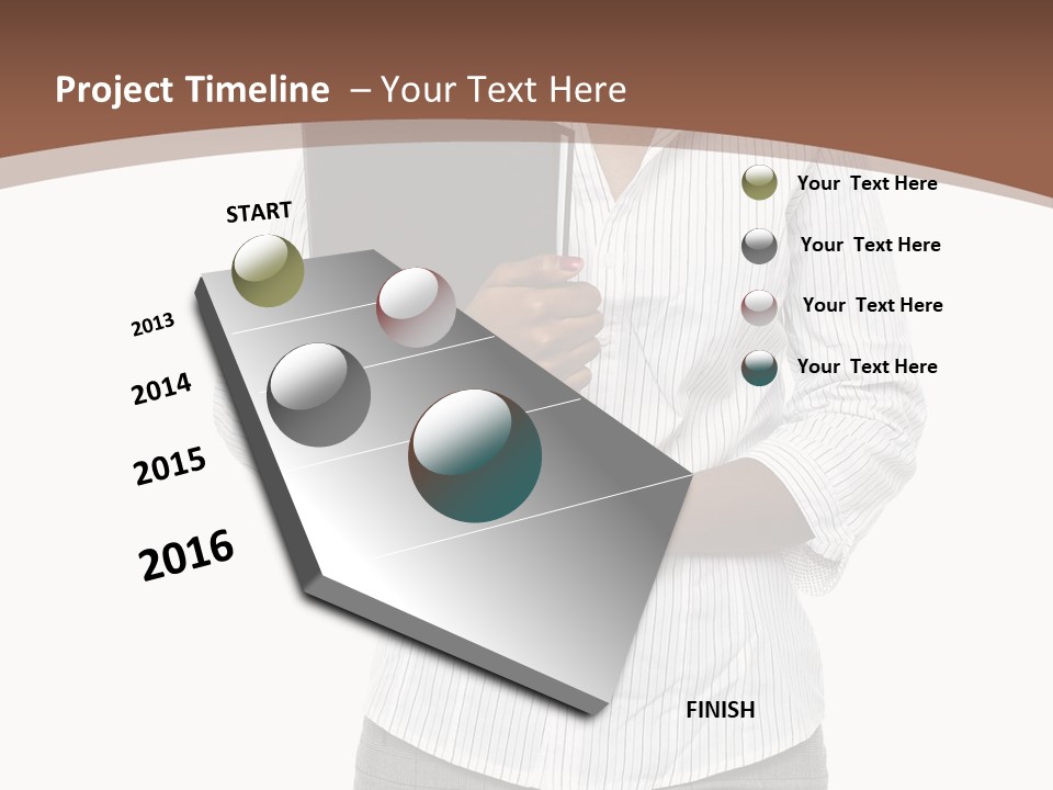 Elegant Successful Posing PowerPoint Template