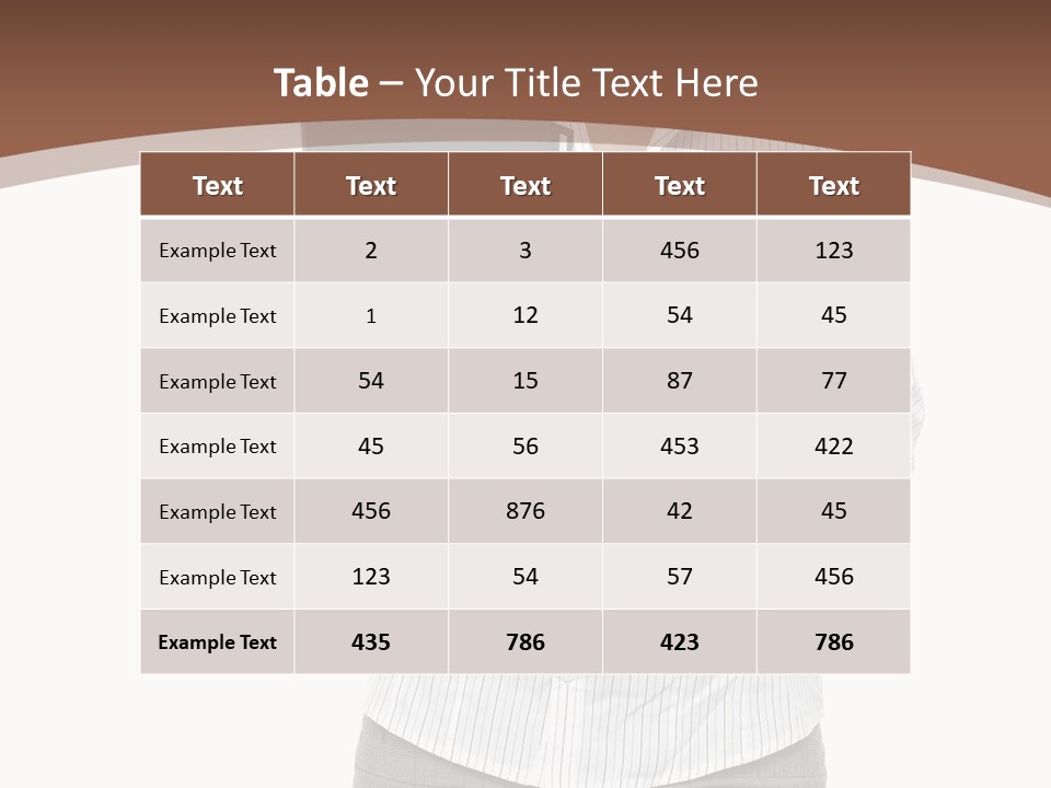 Elegant Successful Posing PowerPoint Template