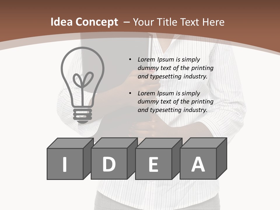 Elegant Successful Posing PowerPoint Template