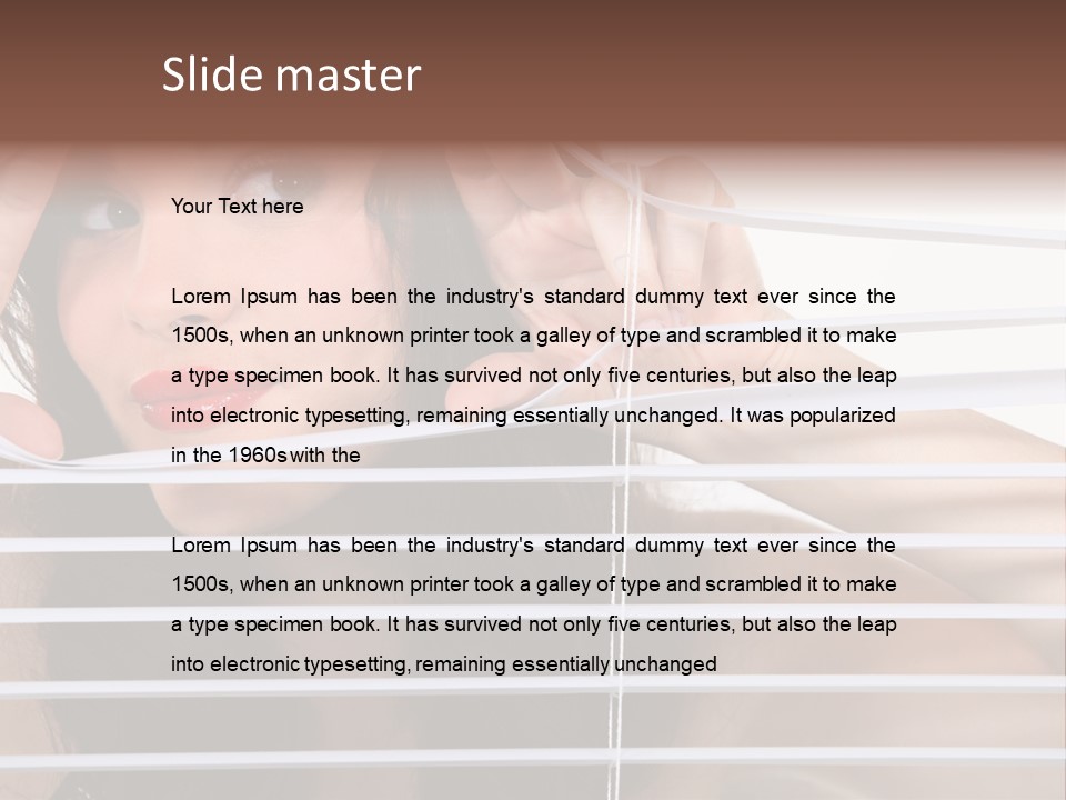 Blind Ladder Plastic PowerPoint Template