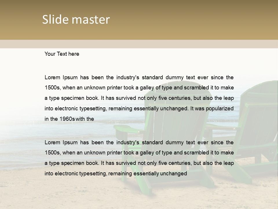 Strategy Retirement Savings Ocean View PowerPoint Template