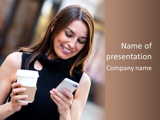 Texting Beautiful City PowerPoint Template