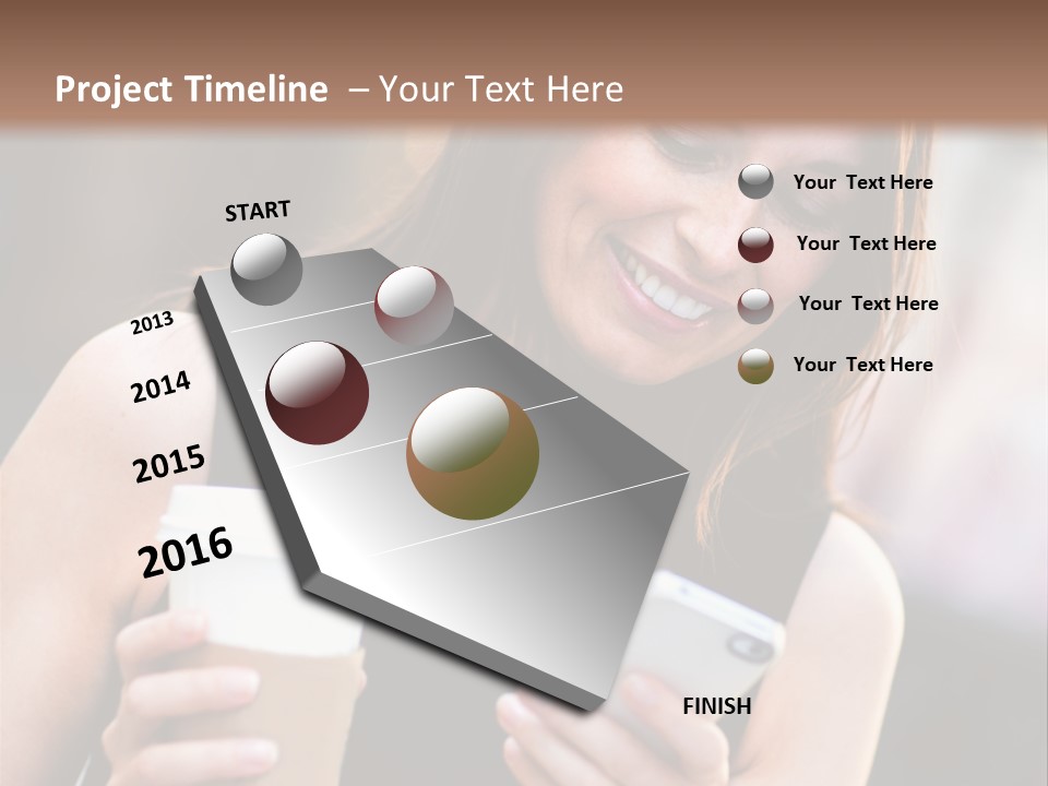 Texting Beautiful City PowerPoint Template