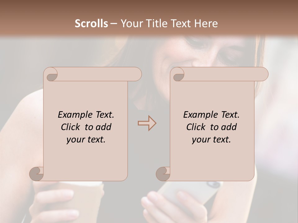 Texting Beautiful City PowerPoint Template