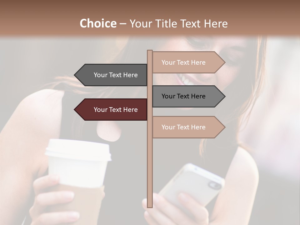 Texting Beautiful City PowerPoint Template