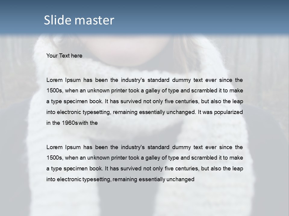 Optimism Knit Hat Happy PowerPoint Template