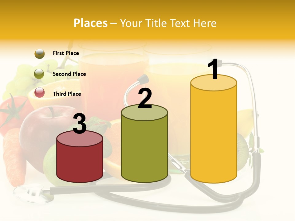 Lemon Auscultation Fruit PowerPoint Template