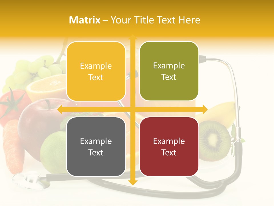 Lemon Auscultation Fruit PowerPoint Template