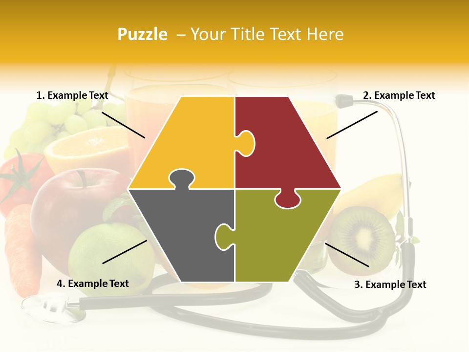 Lemon Auscultation Fruit PowerPoint Template