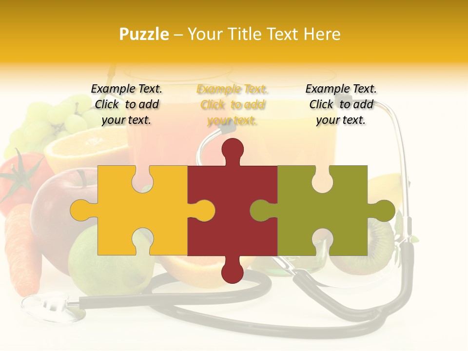 Lemon Auscultation Fruit PowerPoint Template