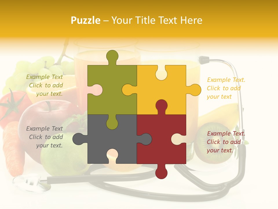 Lemon Auscultation Fruit PowerPoint Template