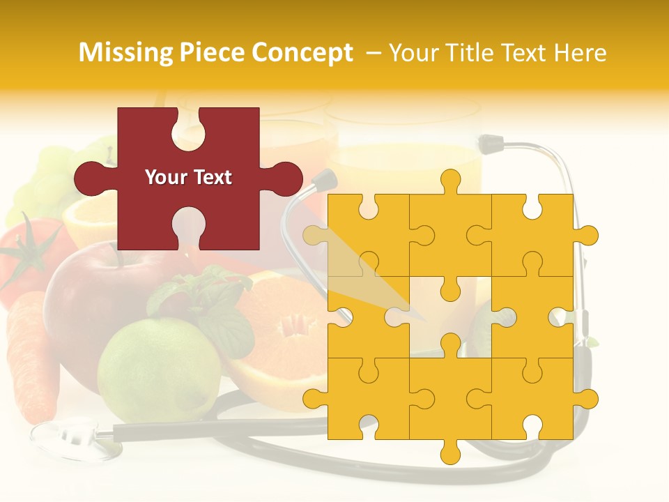 Lemon Auscultation Fruit PowerPoint Template