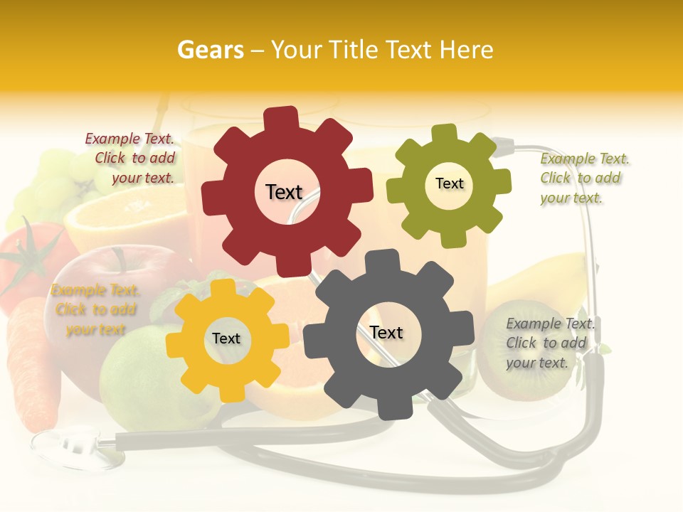 Lemon Auscultation Fruit PowerPoint Template