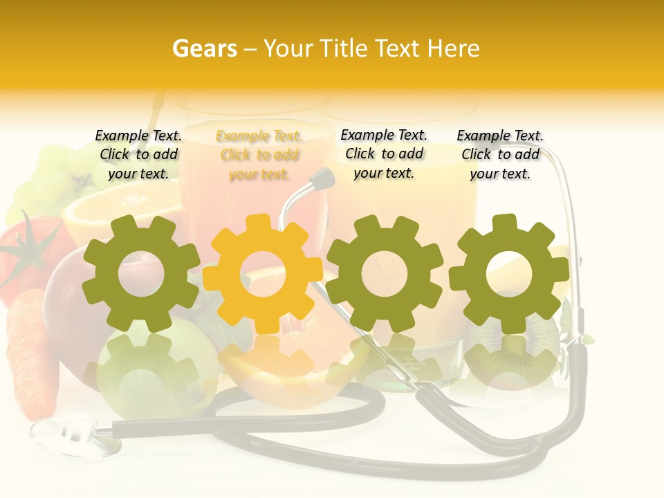 Lemon Auscultation Fruit PowerPoint Template