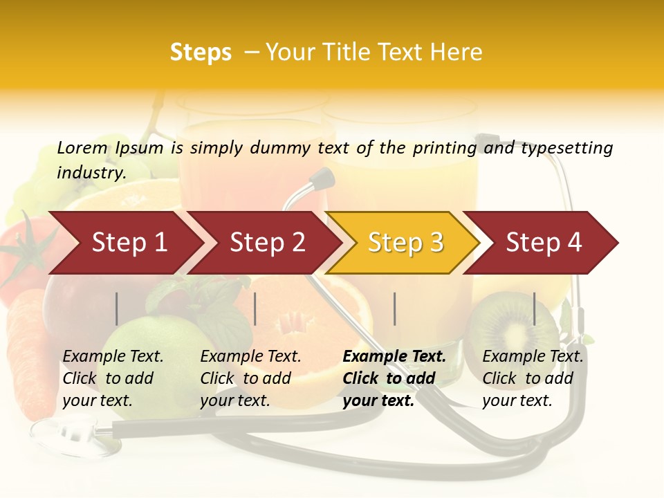 Lemon Auscultation Fruit PowerPoint Template