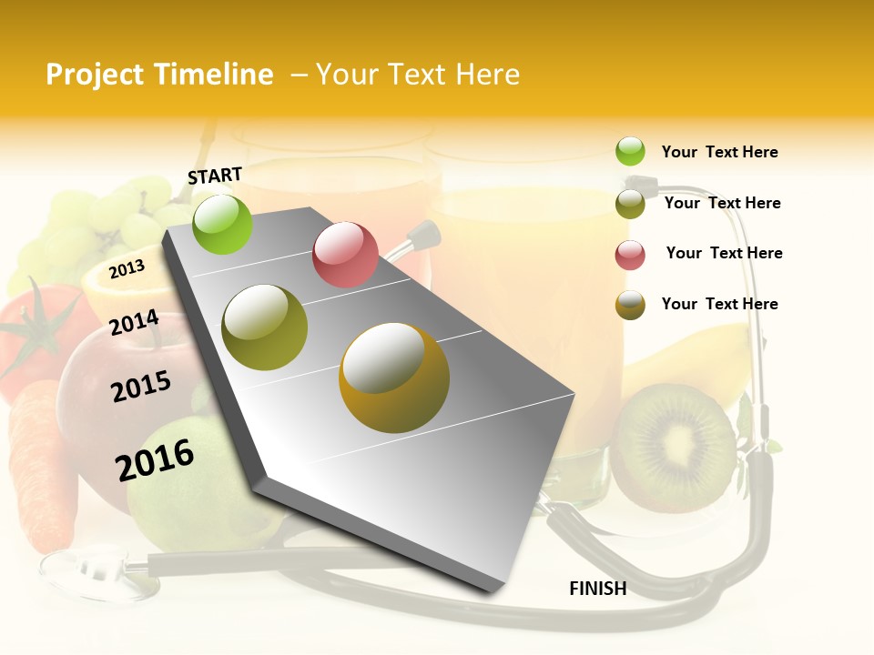 Lemon Auscultation Fruit PowerPoint Template
