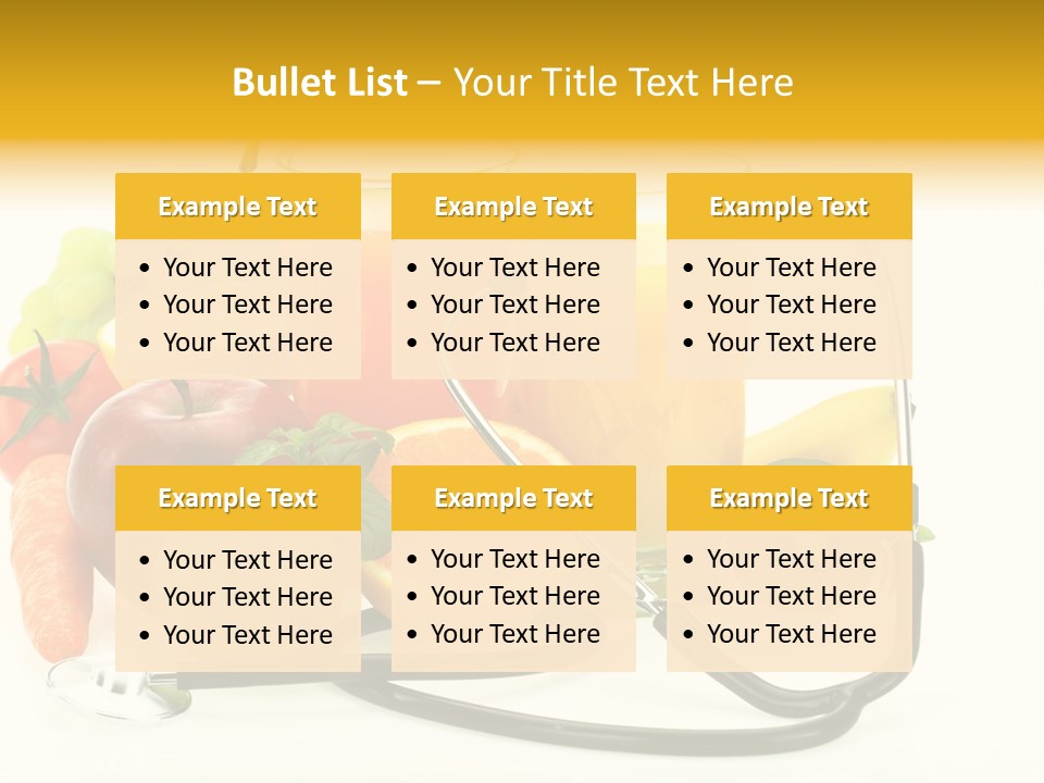 Lemon Auscultation Fruit PowerPoint Template