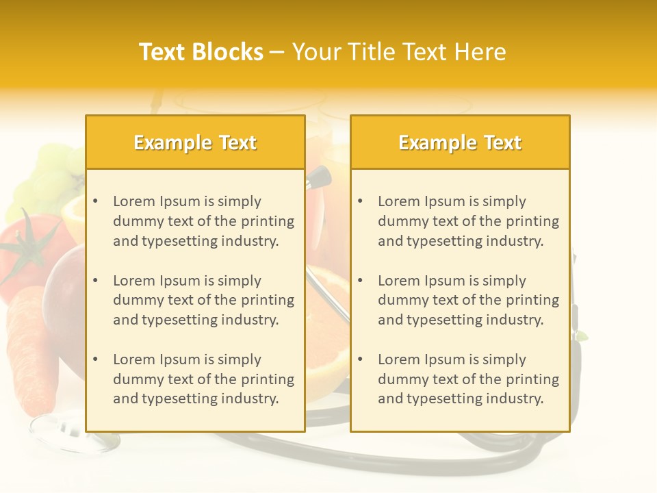 Lemon Auscultation Fruit PowerPoint Template