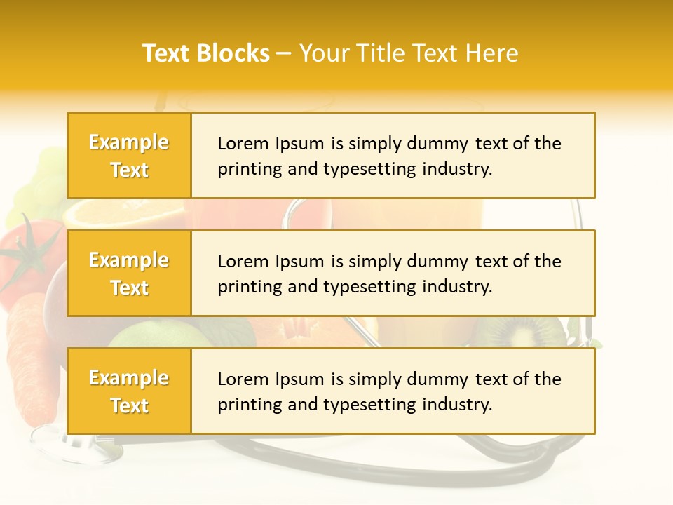 Lemon Auscultation Fruit PowerPoint Template