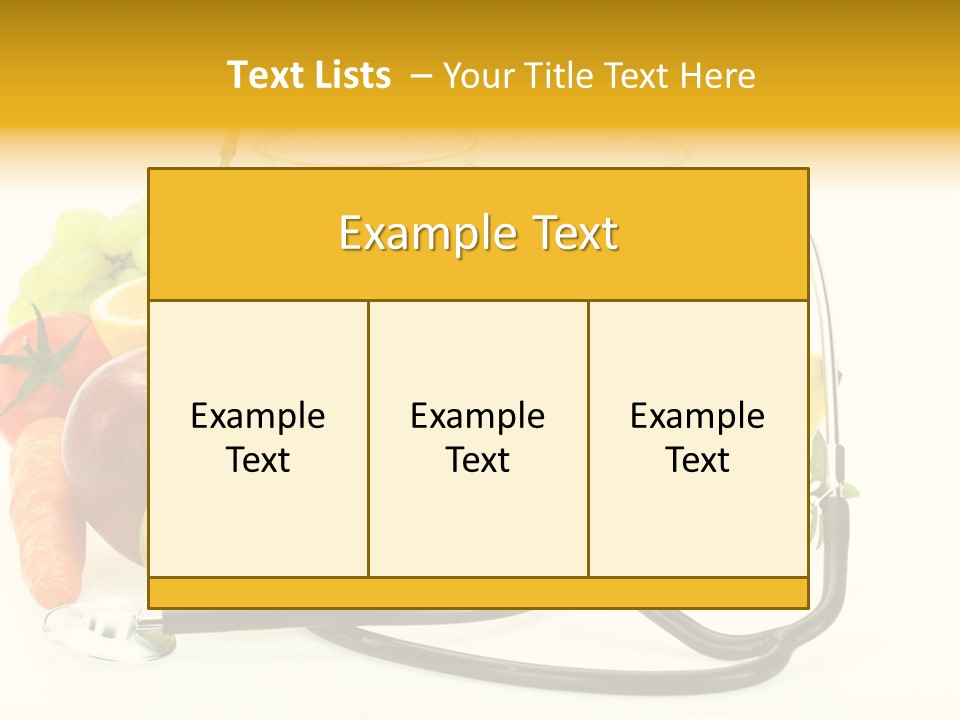 Lemon Auscultation Fruit PowerPoint Template