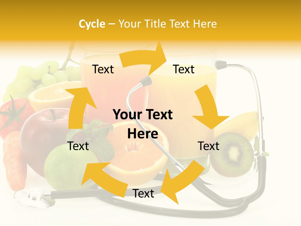 Lemon Auscultation Fruit PowerPoint Template
