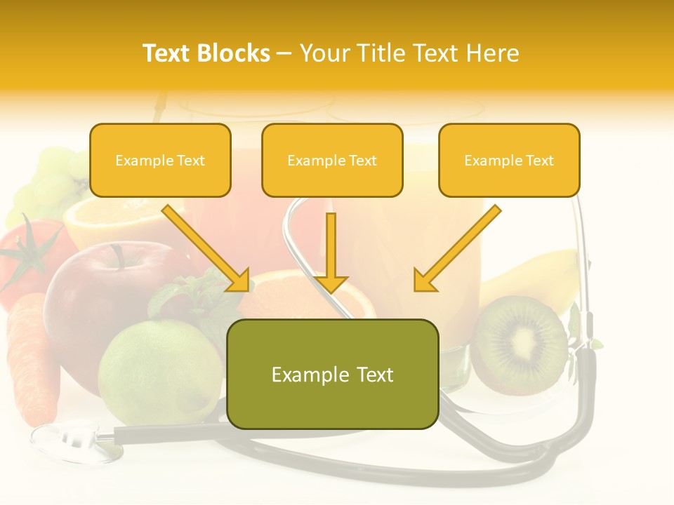 Lemon Auscultation Fruit PowerPoint Template