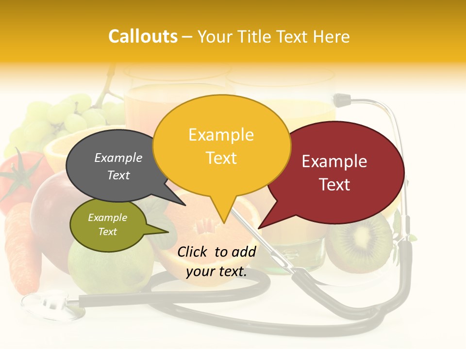 Lemon Auscultation Fruit PowerPoint Template