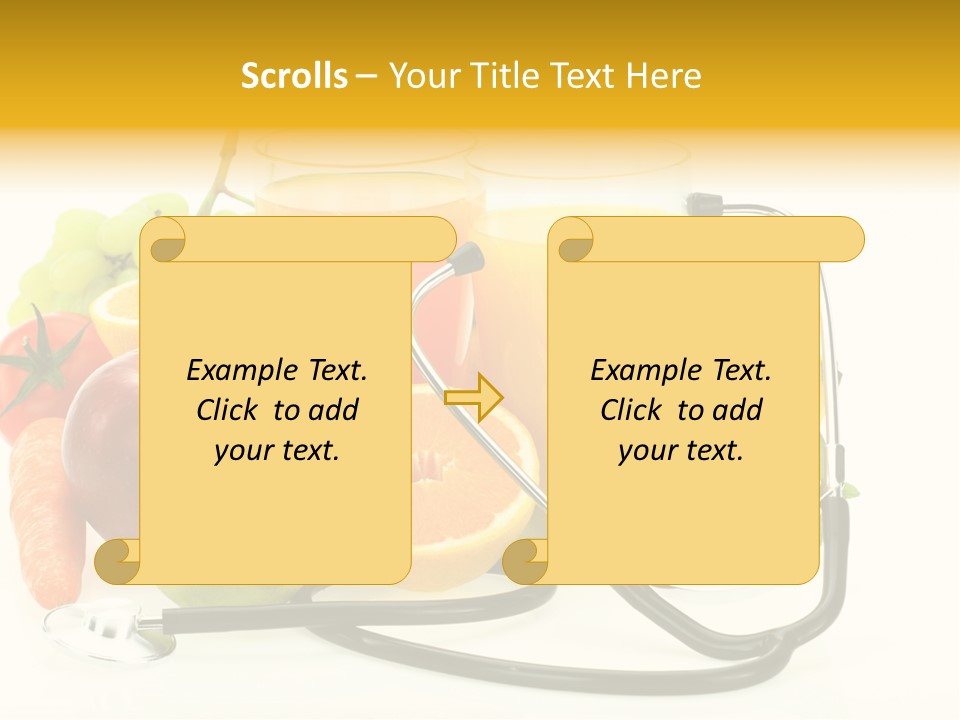 Lemon Auscultation Fruit PowerPoint Template