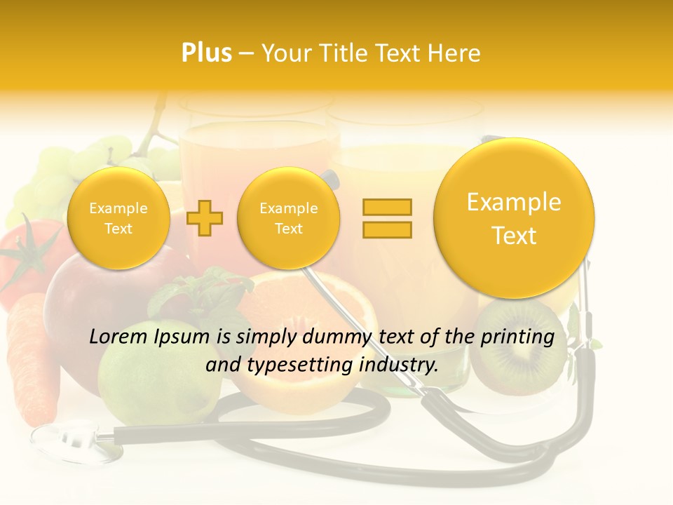 Lemon Auscultation Fruit PowerPoint Template