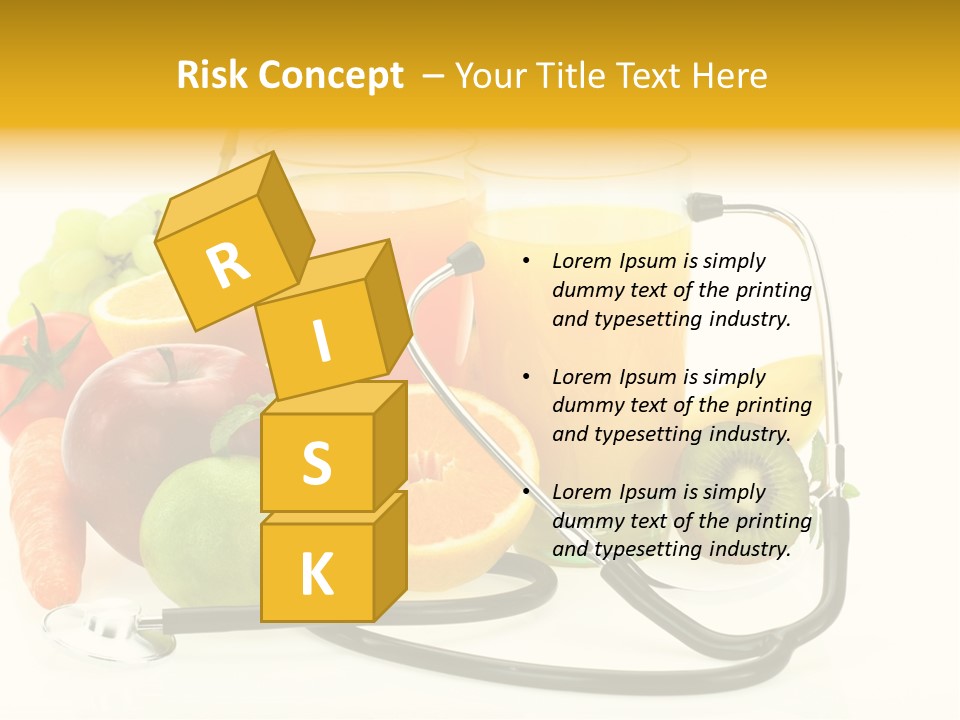 Lemon Auscultation Fruit PowerPoint Template