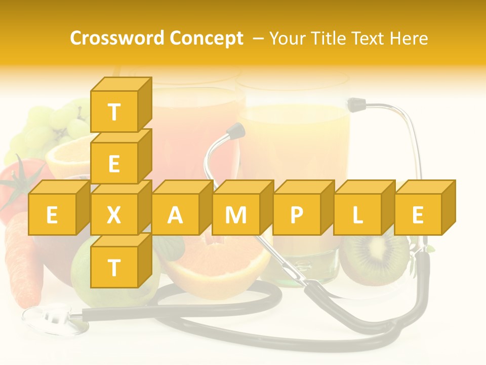 Lemon Auscultation Fruit PowerPoint Template