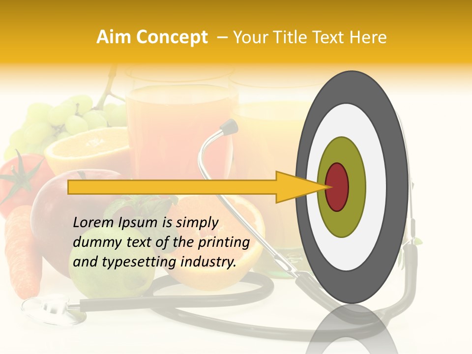Lemon Auscultation Fruit PowerPoint Template