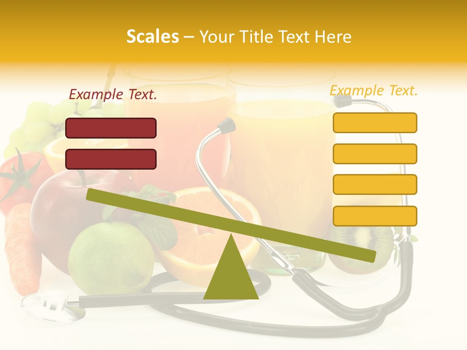Lemon Auscultation Fruit PowerPoint Template