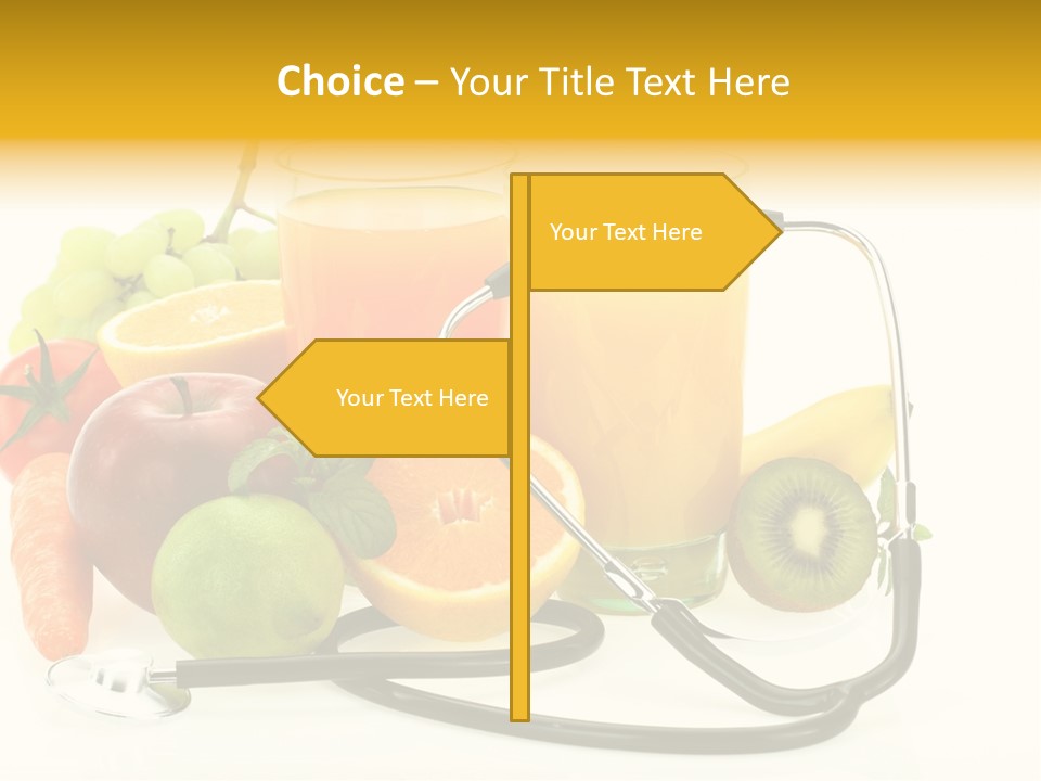 Lemon Auscultation Fruit PowerPoint Template