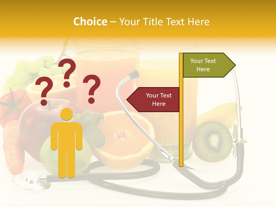 Lemon Auscultation Fruit PowerPoint Template