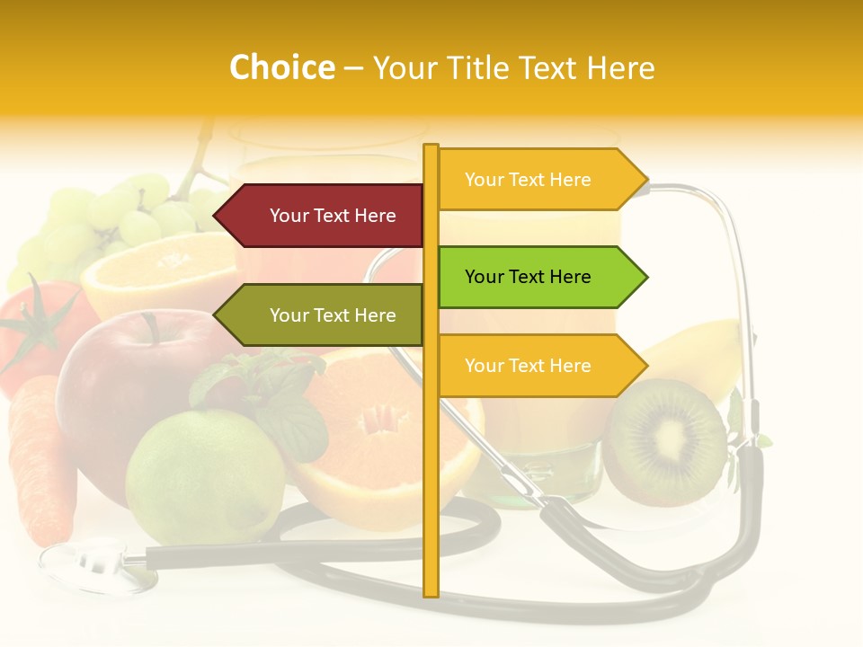 Lemon Auscultation Fruit PowerPoint Template