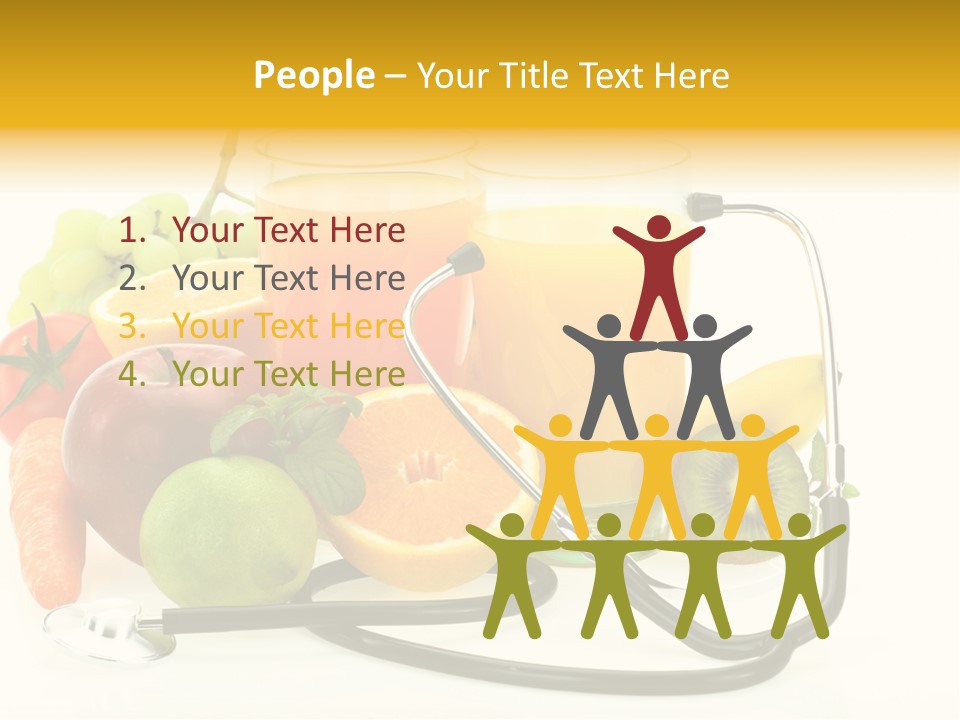 Lemon Auscultation Fruit PowerPoint Template