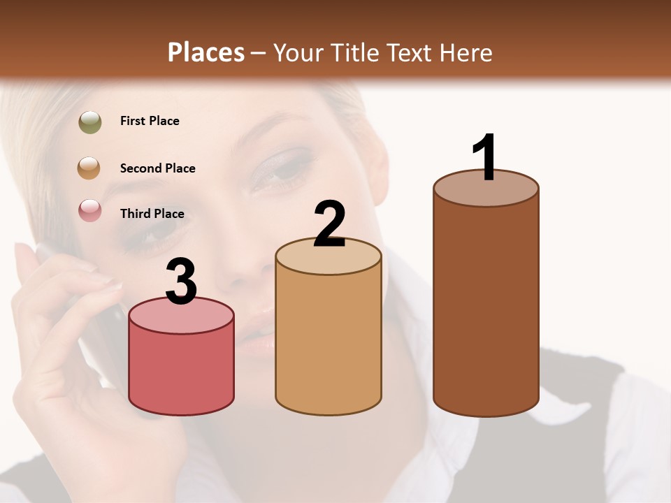 Businesswoman Talking Lifestyle PowerPoint Template