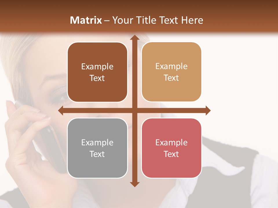 Businesswoman Talking Lifestyle PowerPoint Template