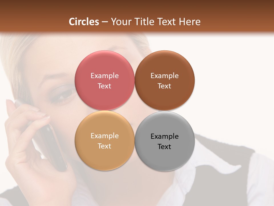 Businesswoman Talking Lifestyle PowerPoint Template