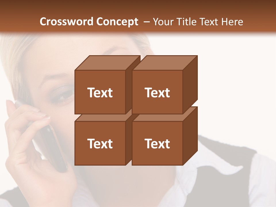 Businesswoman Talking Lifestyle PowerPoint Template