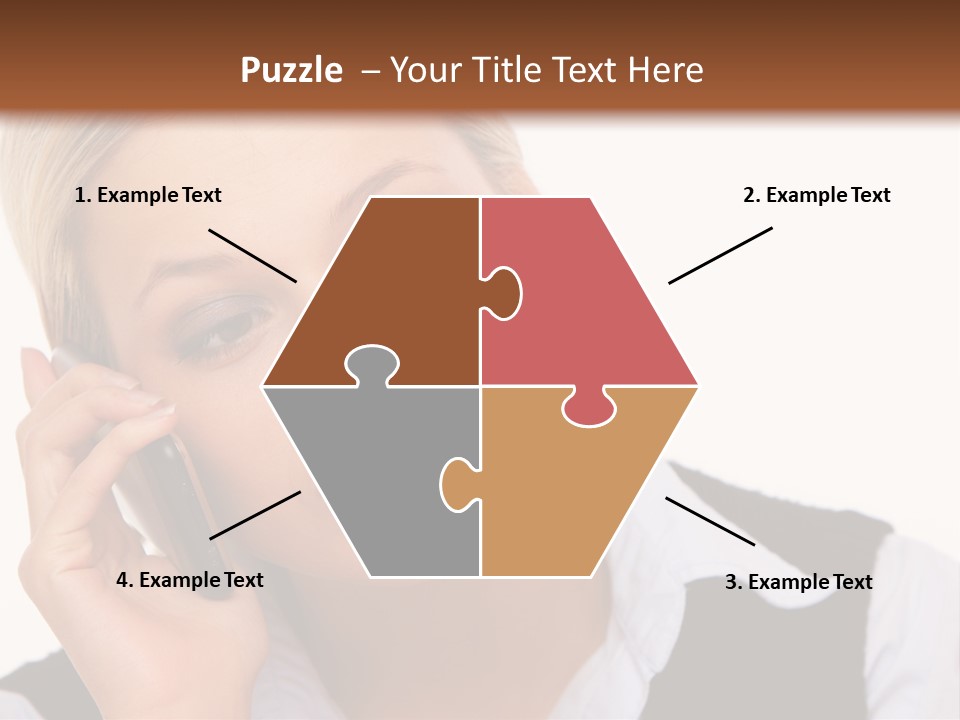 Businesswoman Talking Lifestyle PowerPoint Template