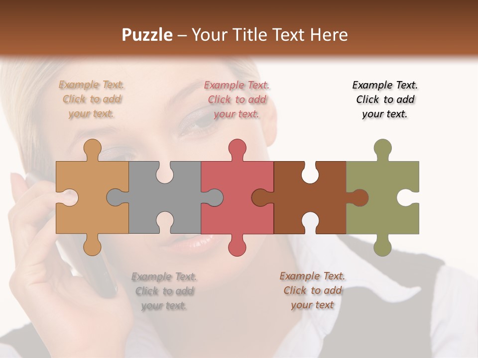 Businesswoman Talking Lifestyle PowerPoint Template