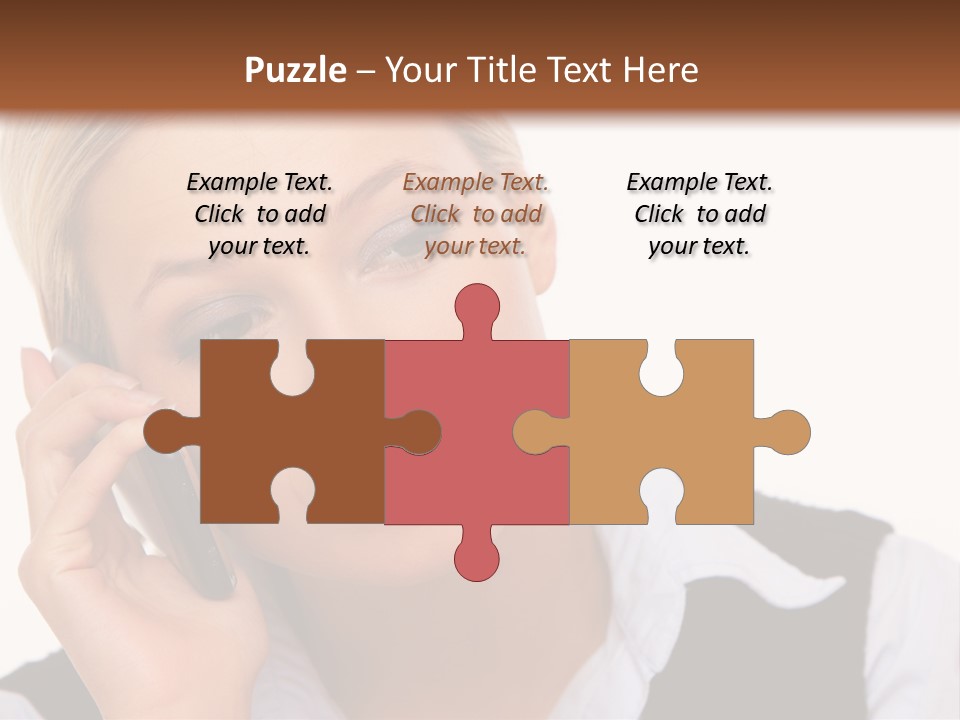 Businesswoman Talking Lifestyle PowerPoint Template