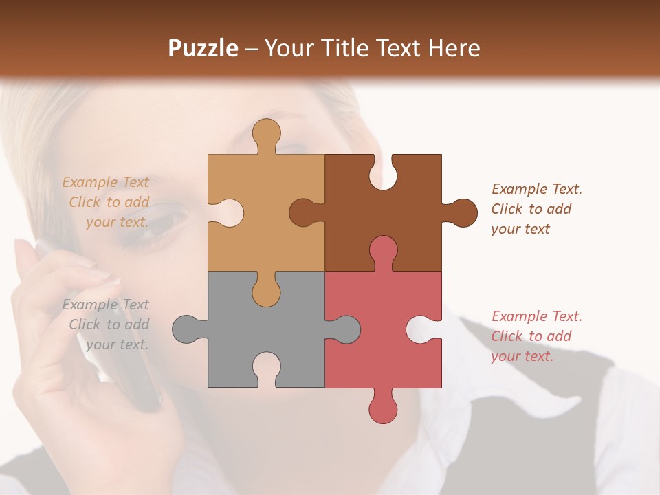 Businesswoman Talking Lifestyle PowerPoint Template