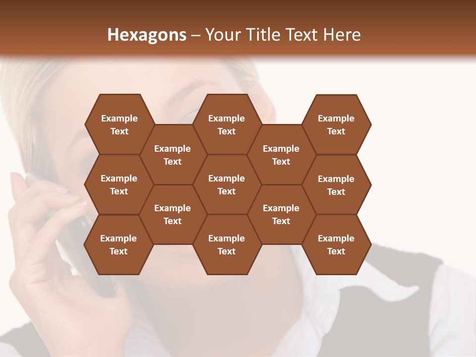 Businesswoman Talking Lifestyle PowerPoint Template